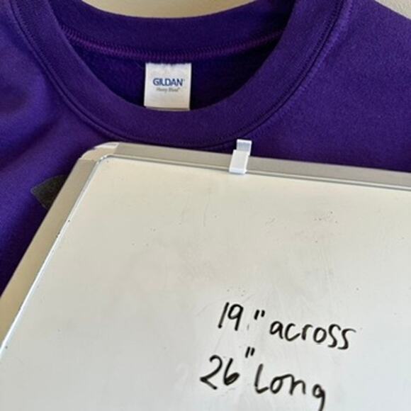 Gildan Vintage Cat Sweatshirt Purple Crew Neck Long Sleeve SMALL One of a Kind - Picture 11 of 11